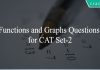 Functions and Graphs Questions for CAT Set-2