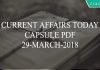 current affairs today capsule pdf 29-03-2018