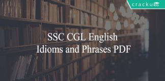SSC CGL English Idioms and Phrases PDF