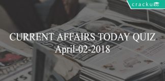 current affairs today quiz april-02-2018
