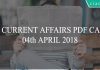 current affairs capsule 04th april 2018