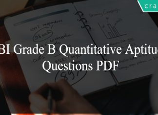 RBI Grade B Quantitative Aptitude Questions PDF