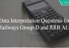 Data Interpretation Questions for Railways Group-D and RRB ALP