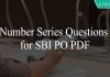Number Series Questions for SBI PO PDF