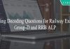 Coding Decoding Questions for Railway Exam - Group-D and RRB ALP