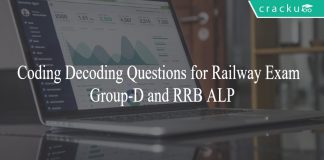 Coding Decoding Questions for Railway Exam - Group-D and RRB ALP