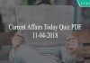 current affairs today quiz 11-04-2018