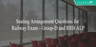 Seating Arrangement Questions for Railway Exam - Group-D and RRB ALP