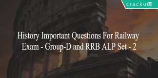 History Important Questions For Railway Exam - Group-D and RRB ALP Set - 2