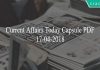 current affairs capsule today 17-04-2018