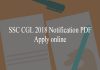 SSC CGL 2018 Notification PDF