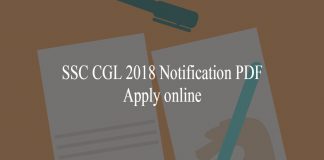 SSC CGL 2018 Notification PDF