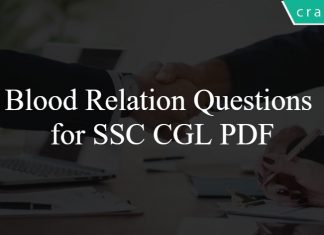 Blood Relation Questions for SSC CGL PDF