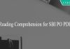 Reading Comprehension for SBI PO PDF