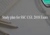 Study plan for SSC CGL 2018 exam
