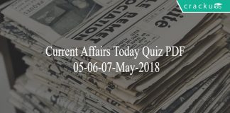 ca today quiz 05-06-07 may 2018