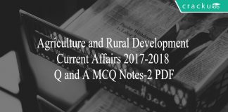 Agriculture and Rural development MCQ Notes 2017-18