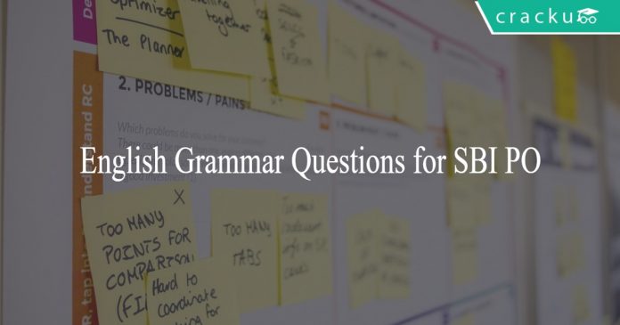 English Grammar Questions for SBI PO