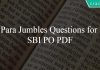 Para Jumbles Questions for SBI PO PDF