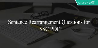 Sentence Rearrangement Questions for SSC PDF