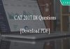 CAT 2017 DI Questions