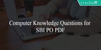 Computer Knowledge Questions for SBI PO PDF