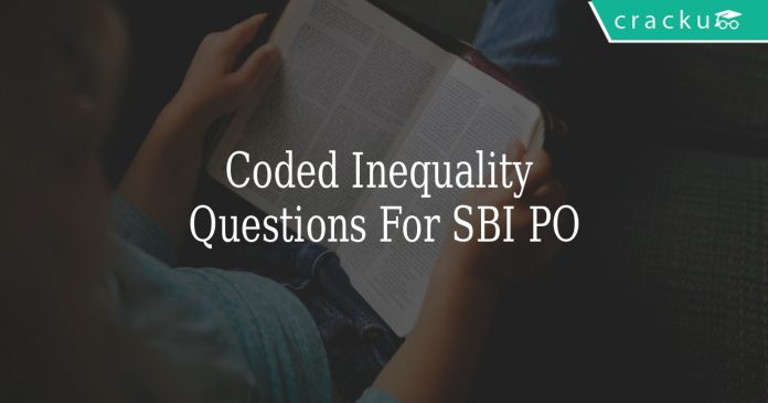 coded inequality questions for sbi po