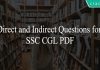 Direct and Indirect Questions for SSC CGL PDF