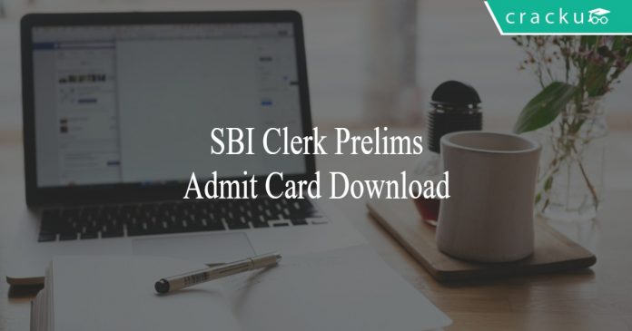 SBI Clerk Prelims Admit Card download