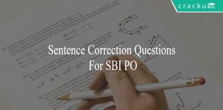 sentence correction questions for sbi po