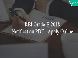 RBI Grade-B 2018 Notification PDF - Apply Online