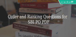 Order and Ranking Questions for SBI PO PDF