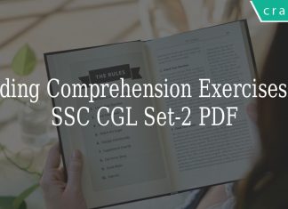 Reading Comprehension Exercises for SSC CGL Set-2 PDF