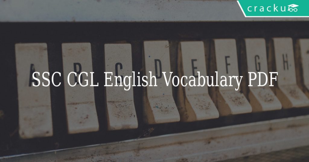 SSC CGL English Vocabulary PDF Cracku