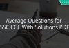 Average Questions for SSC CGL With Solutions PDF