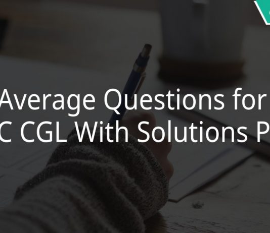 Average Questions for SSC CGL With Solutions PDF