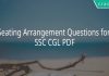 Seating Arrangement Questions for SSC CGL PDF