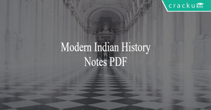 Modern Indian History Notes PDF