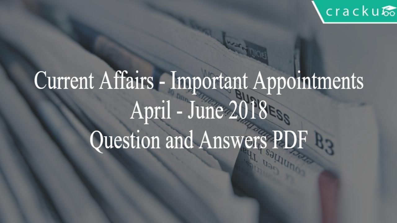 Current Affairs Today June 21 2018