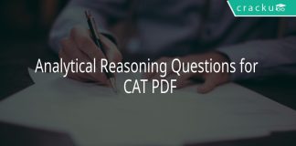 Analytical Reasoning Questions for CAT PDF