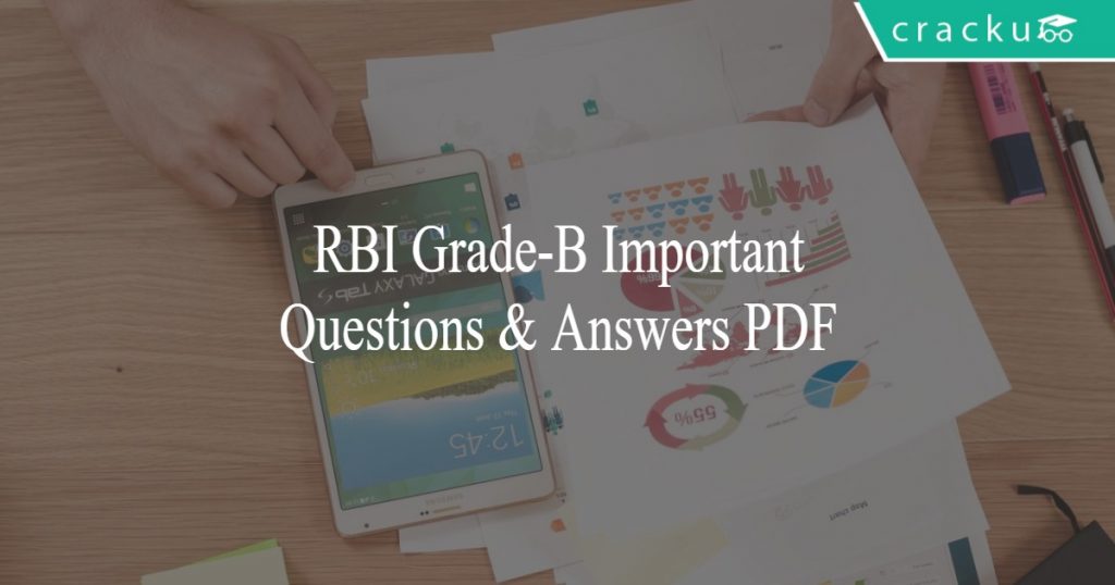 RBI Grade-B Important Questions And Answers PDF - Cracku