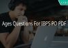 Ages Questions For IBPS PO PDF