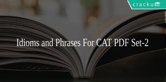 Idioms and Phrases For CAT PDF Set-2