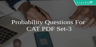 Probability Questions For CAT PDF Set-3