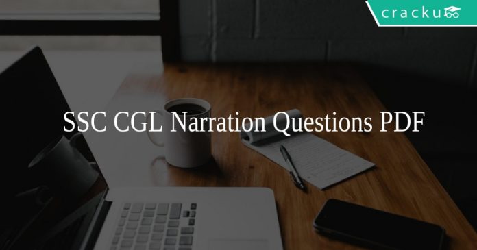 SSC CGL Narration Questions PDF