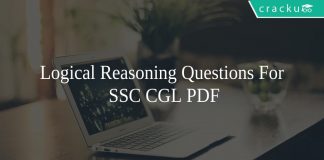 Logical Reasoning Questions For SSC CGL PDF