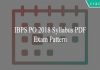 IBPS PO 2018 Syllabus PDF