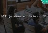 CAT Questions on Factorial PDF