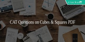 CAT Questions on Cubes & Squares PDF