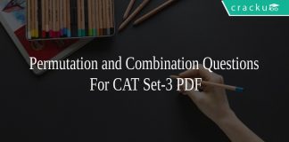 Permutation and Combination Questions For CAT Set-3 PDF